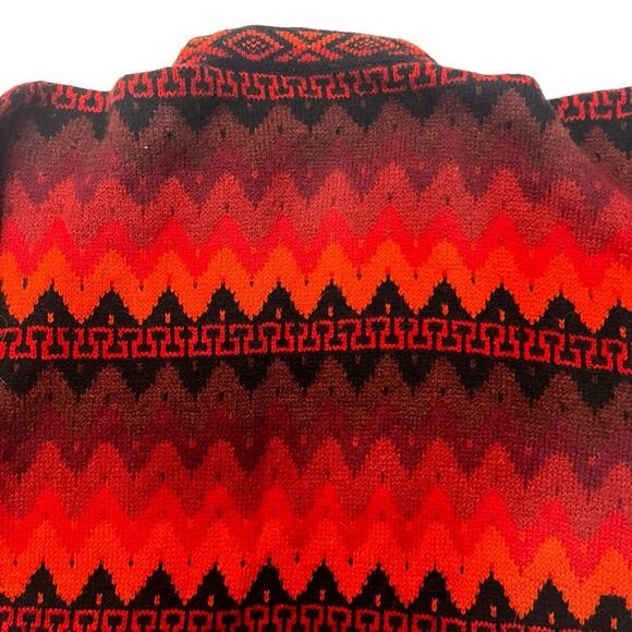 Alexis 100% Baby Alpaca |  Women’s Large Cardigan Sunset Colors | Andes Peru - Picture 7 of 9